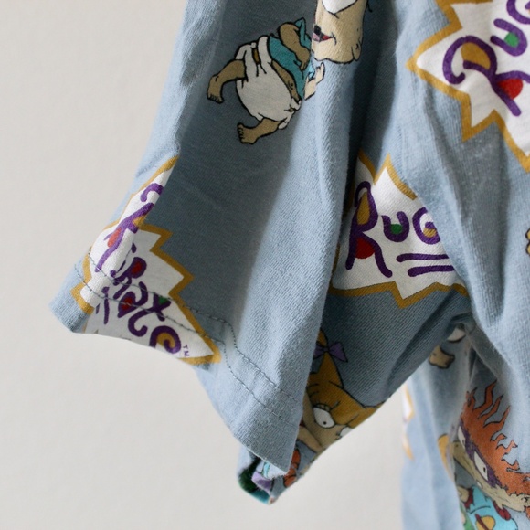 Blue Rugrats Graphic Cropped Box Tee - Picture 4 of 7